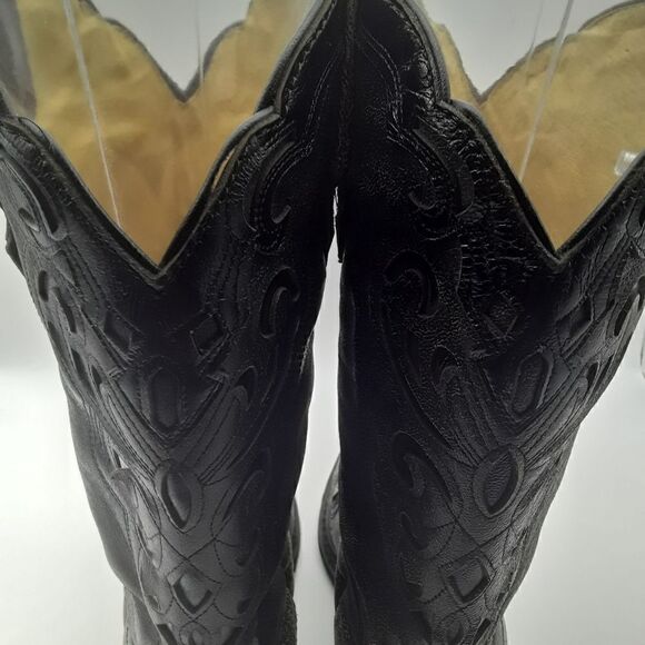 Rockin Country Women's Pointed Toe Leather Cowboy Boots Size 10M - Picture 5 of 11